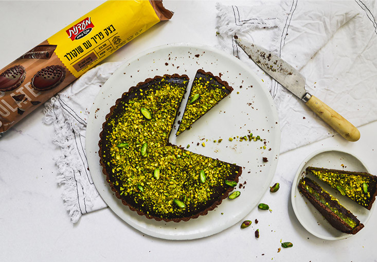 טארט שוקולד פיסטוק מבצק שוקולד