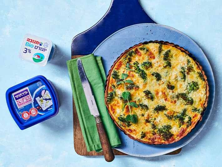 מאפה עם ברוקולי גבינה ויוגורט